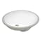 Ruvati 15"x12" Undermnt Bathroom Vanity Sink White Oval Ceramic W/ Overflow RVB0616 - alternate 1